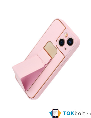 FORCELL kitámasztós bőr tapintású tok Apple Iphone 13 Pro Max készülékhez - RÓZSASZÍN